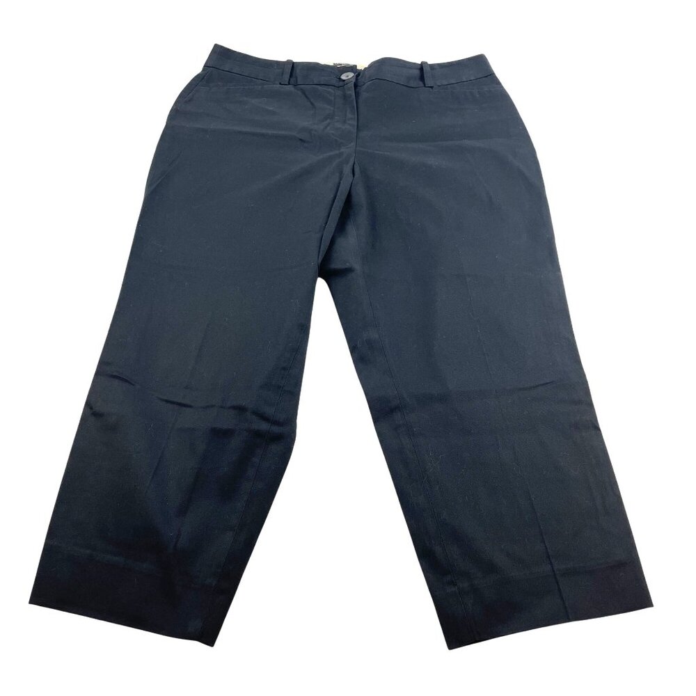 Talbots The Perfect Crop Curvy Petite Black Cropped Chico Pants Sz 10P